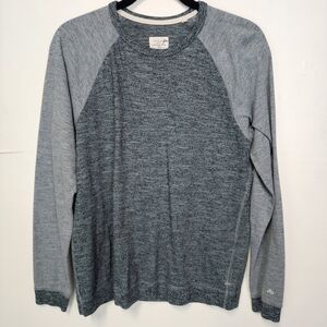 Rag & Bone Medium Gray Standard Issue Long Sleeve Raglan Shirt